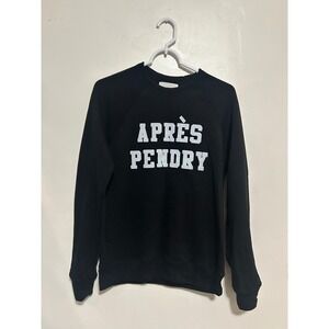 Sol Angeles Black Apres Pendry Graphic Raglan Sweatshirt Pullover Small